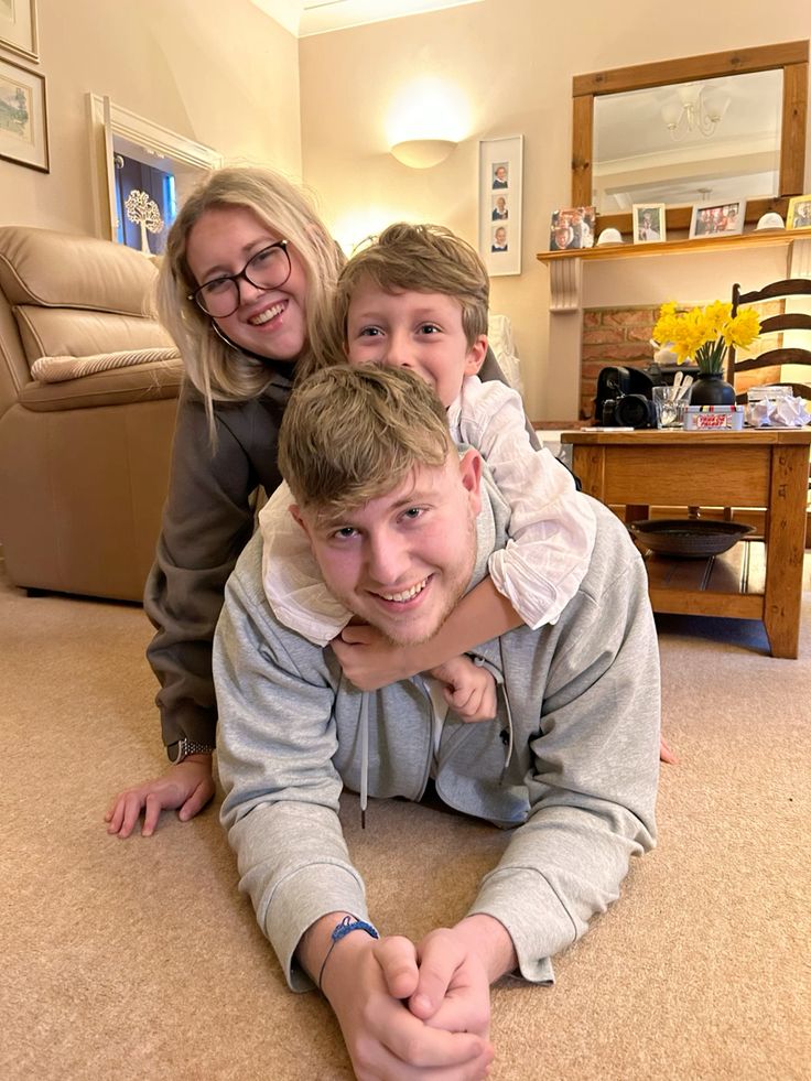 A family enjoying time together in their warm home